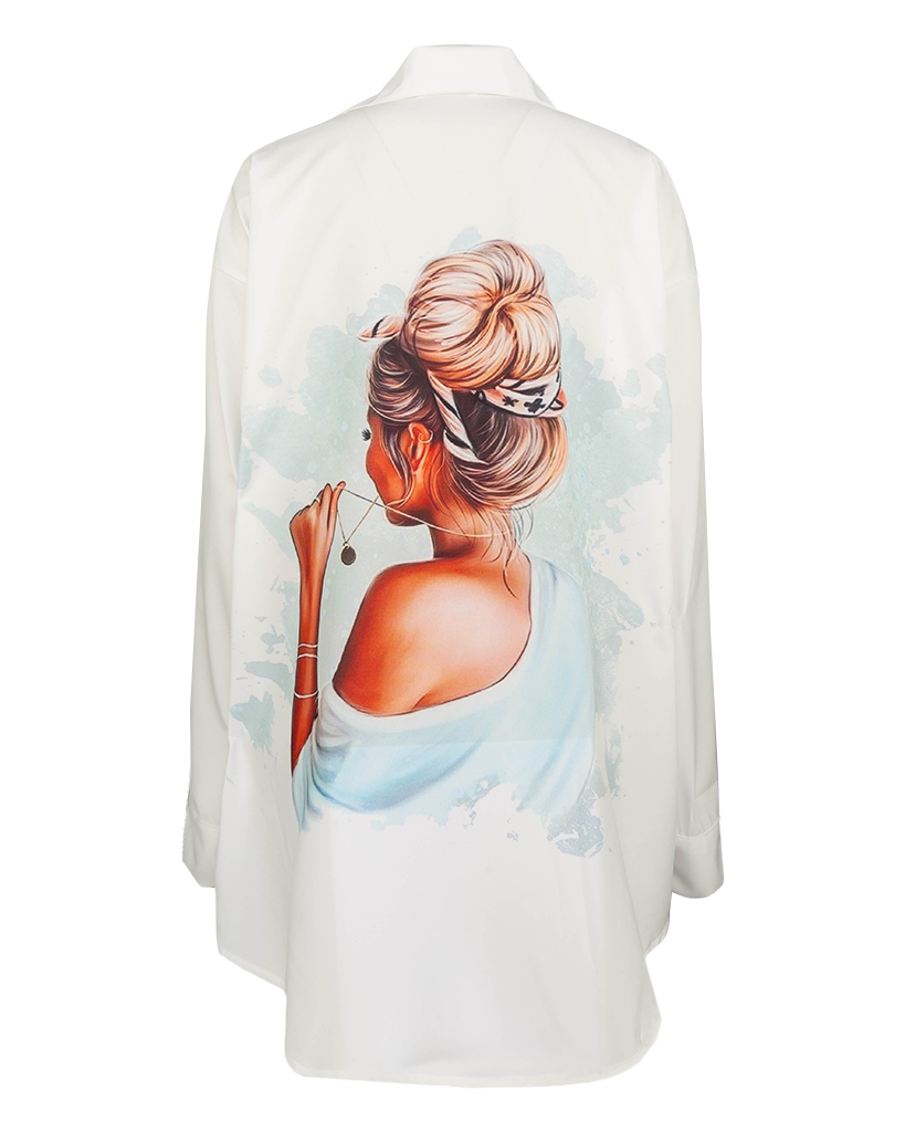 Bluse mit Girl-Prints Bluse mit Girl-Prints
