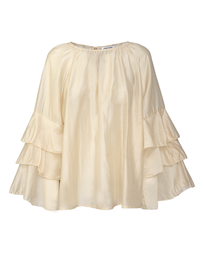 leichte Bluse mit Valance