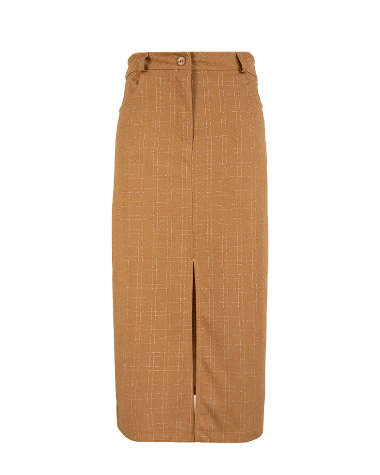 Rock mit Karo-Lurex-Muster Rock mit Karo-Lurex-Muster