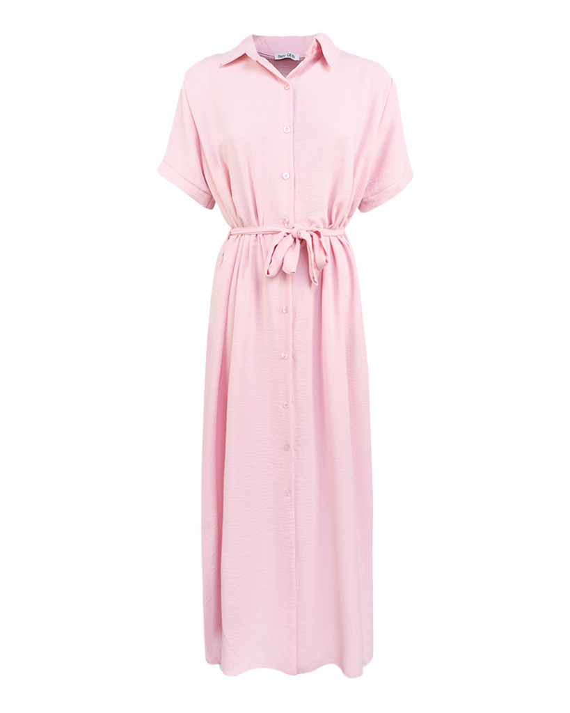 Hailey langes Hemdblusenkleid kurzarm