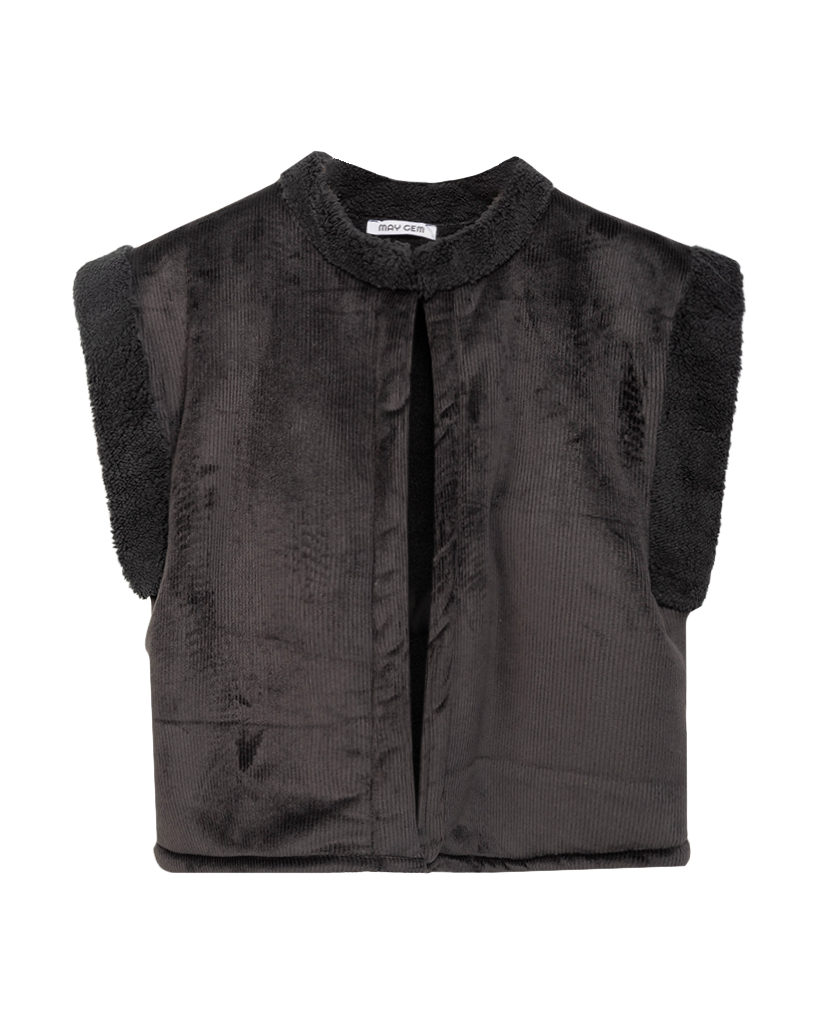 Offene cord teddy Weste 