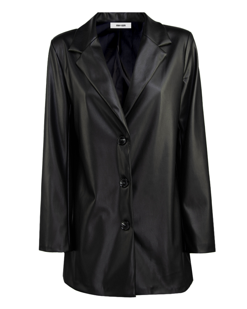Blazer lang Leder Vegan