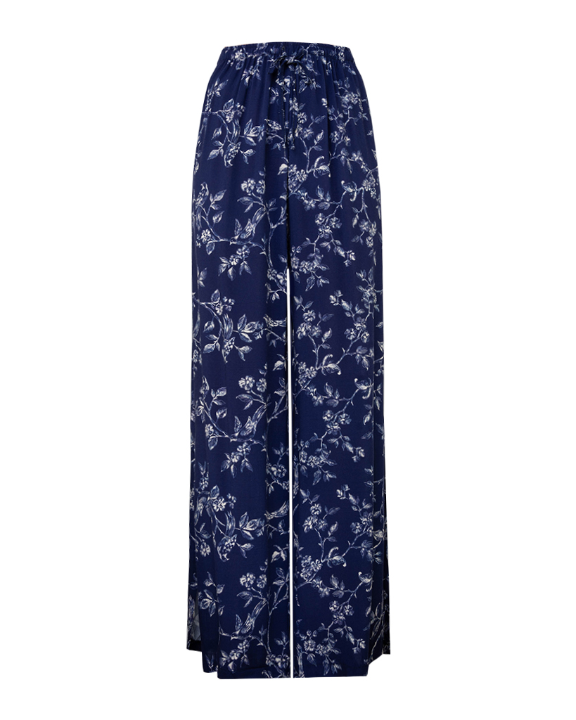 Viskose Hose mit floralem Print Muster