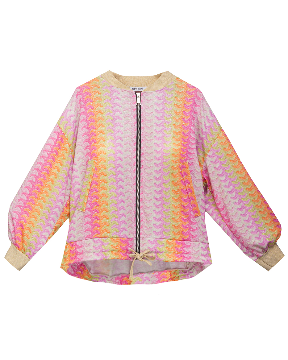 Feinstrick Jacke mit Lurex Muster Feinstrick Jacke mit Lurex Muster