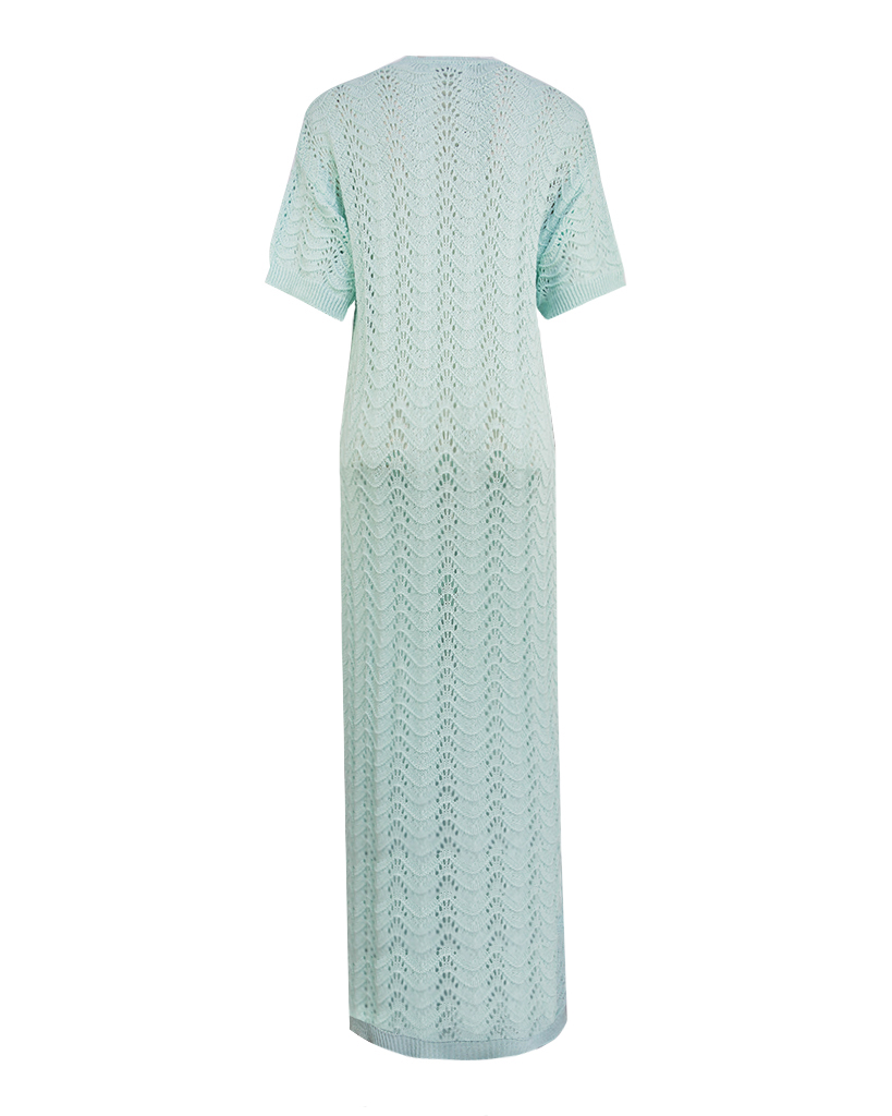 maxi Kleid Strick-Shirt