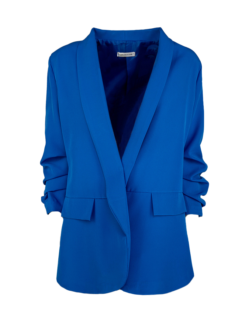 Blazer mit gerafften Ärmeln