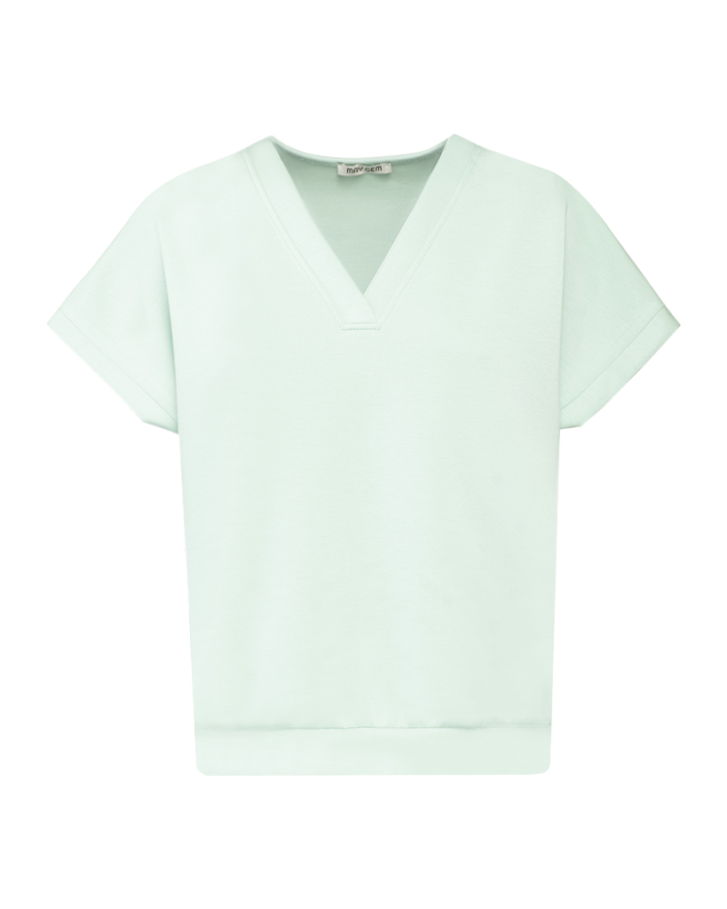 Soft Jersey T-Shirt V-Ausschnitt