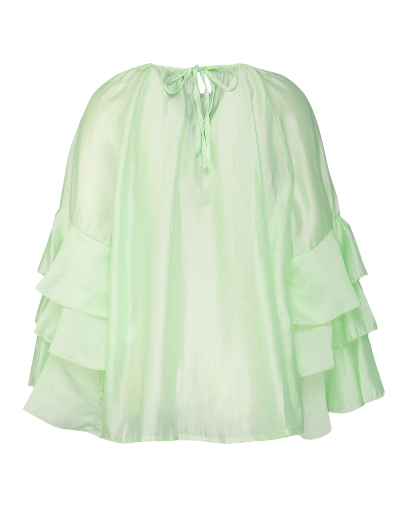leichte Bluse mit Valance leichte Bluse mit Valance