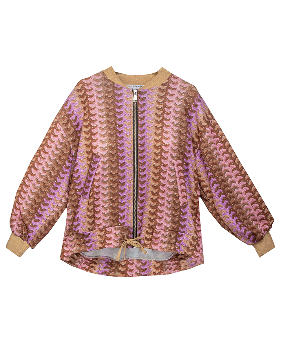 Feinstrick Jacke mit Lurex Muster Feinstrick Jacke mit Lurex Muster