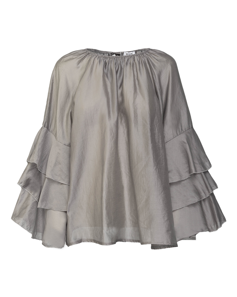 leichte Bluse mit Valance