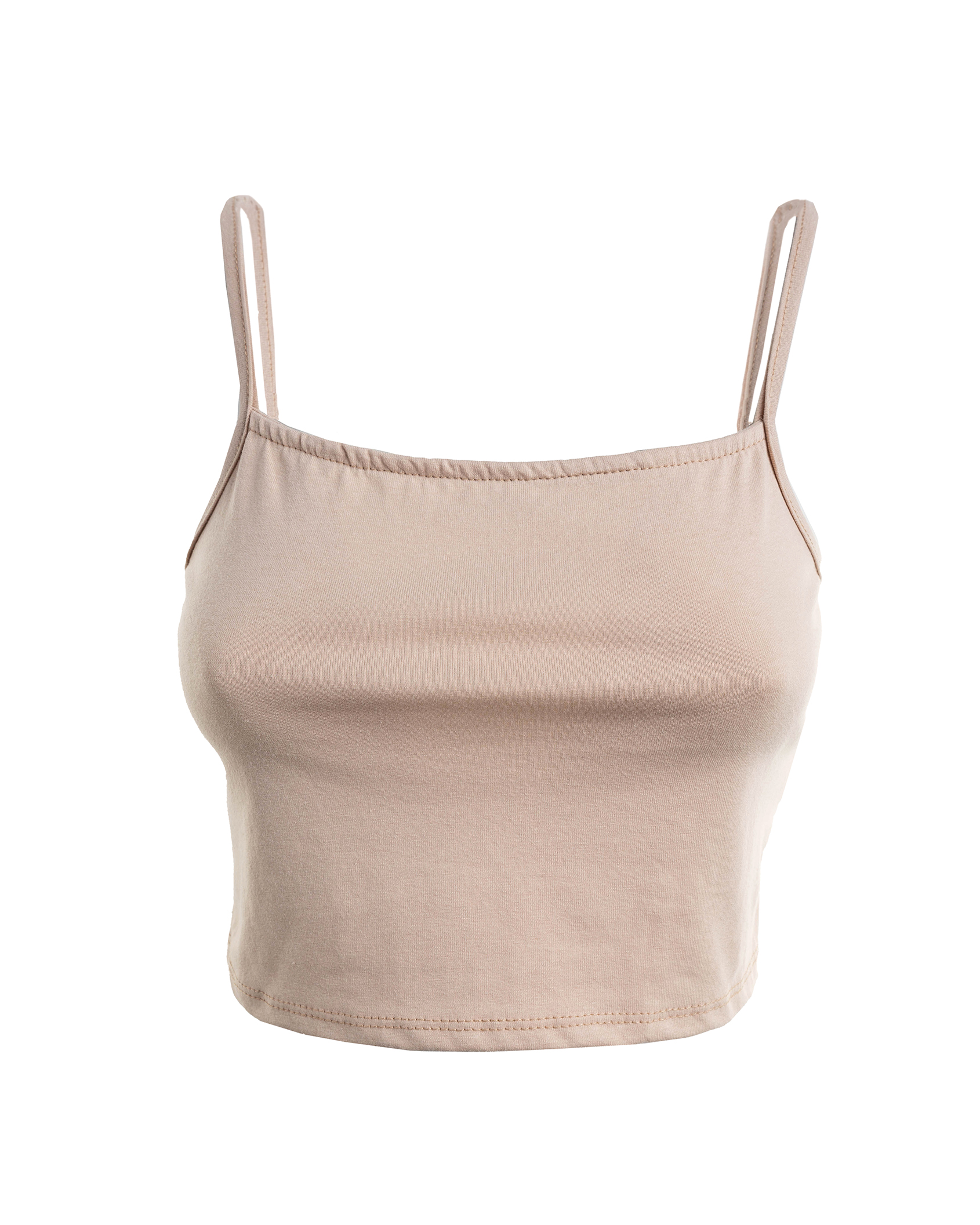 Basic Crop-Top mit Spaghettiträgern