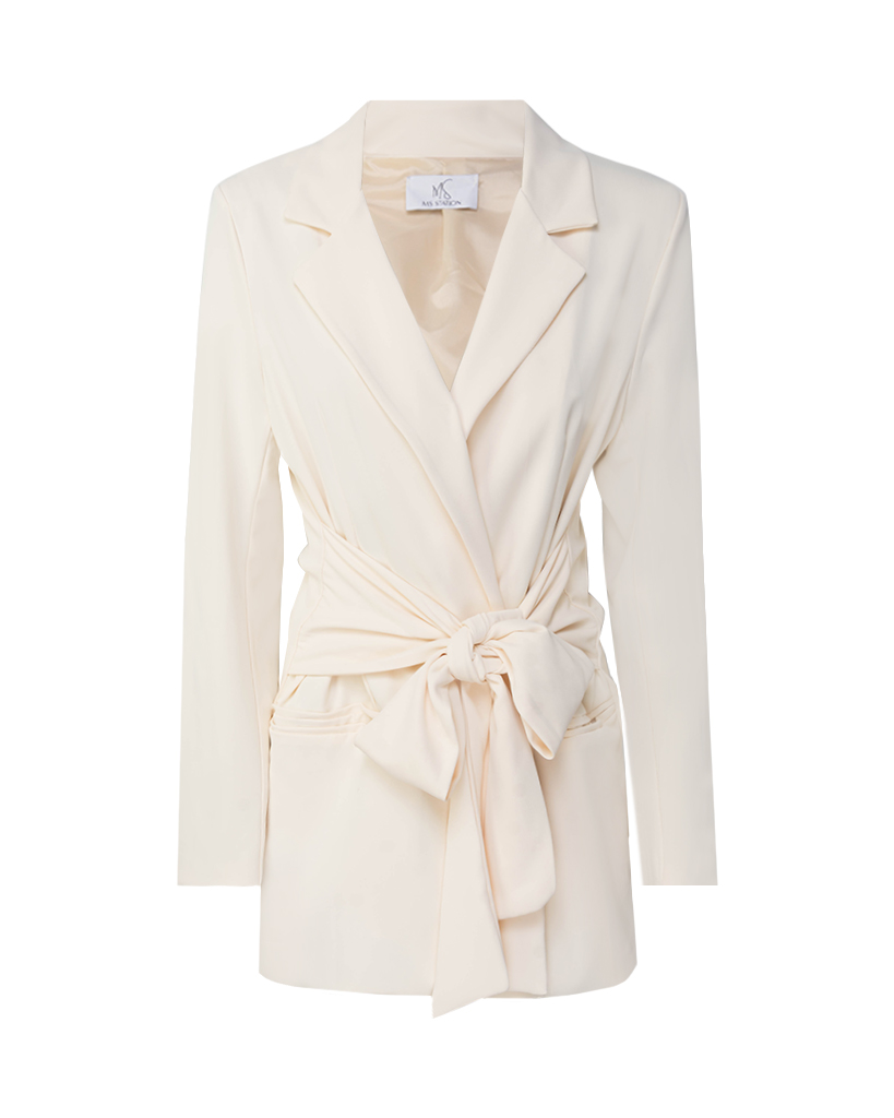 Blazer mit großer Schleife – Elegantes Statement-Piece