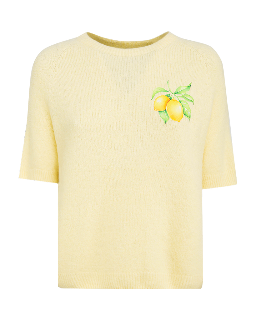Feinstrick T-Shirt Zitrone Feinstrick T-Shirt Zitrone