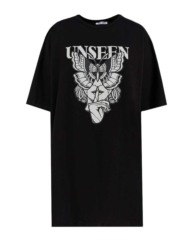 langes T-Shirt mit Print: Unseen