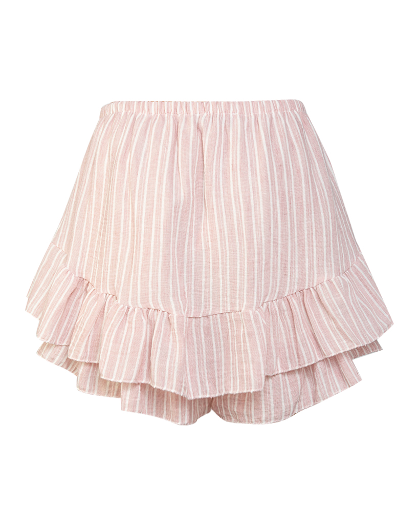 Skort gestreift mit Valance Saum Skort gestreift mit Valance Saum