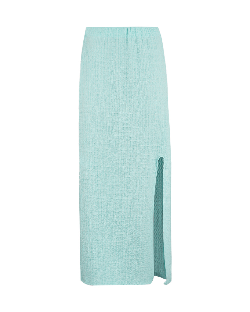 krepp Waffel-Muster maxi Rock