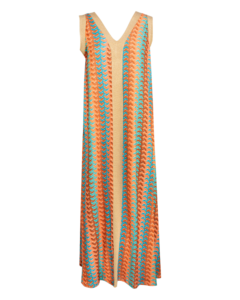 Feinstrick Kleid mit Lurex Muster
