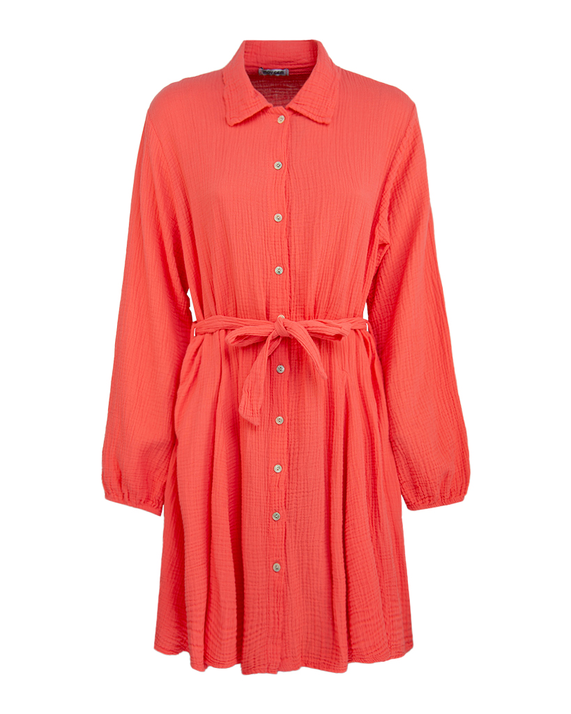 Mousseline Midi Kleid langarm