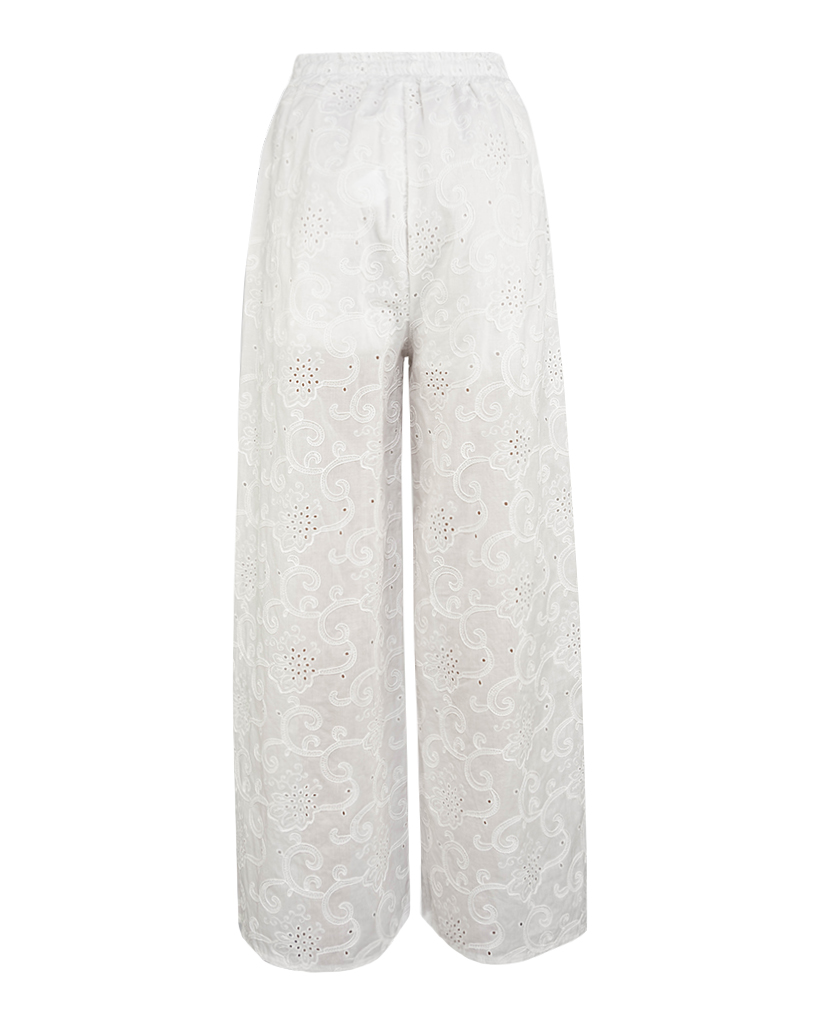 Lochstrickmuster Hose mit elastischem Bund und Taschen Lochstrickmuster Hose mit elastischem Bund und Taschen