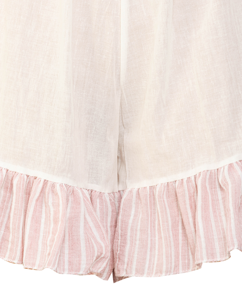 Skort gestreift mit Valance Saum Skort gestreift mit Valance Saum