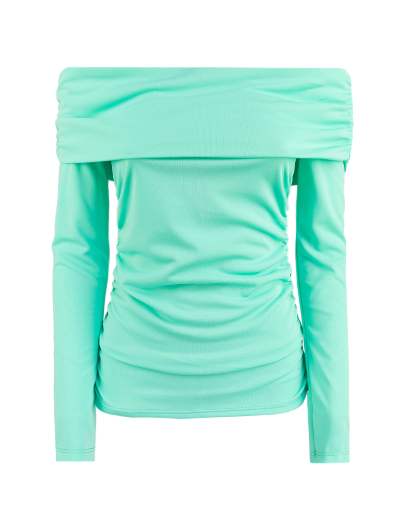 Off-Shoulder langarm Shirt