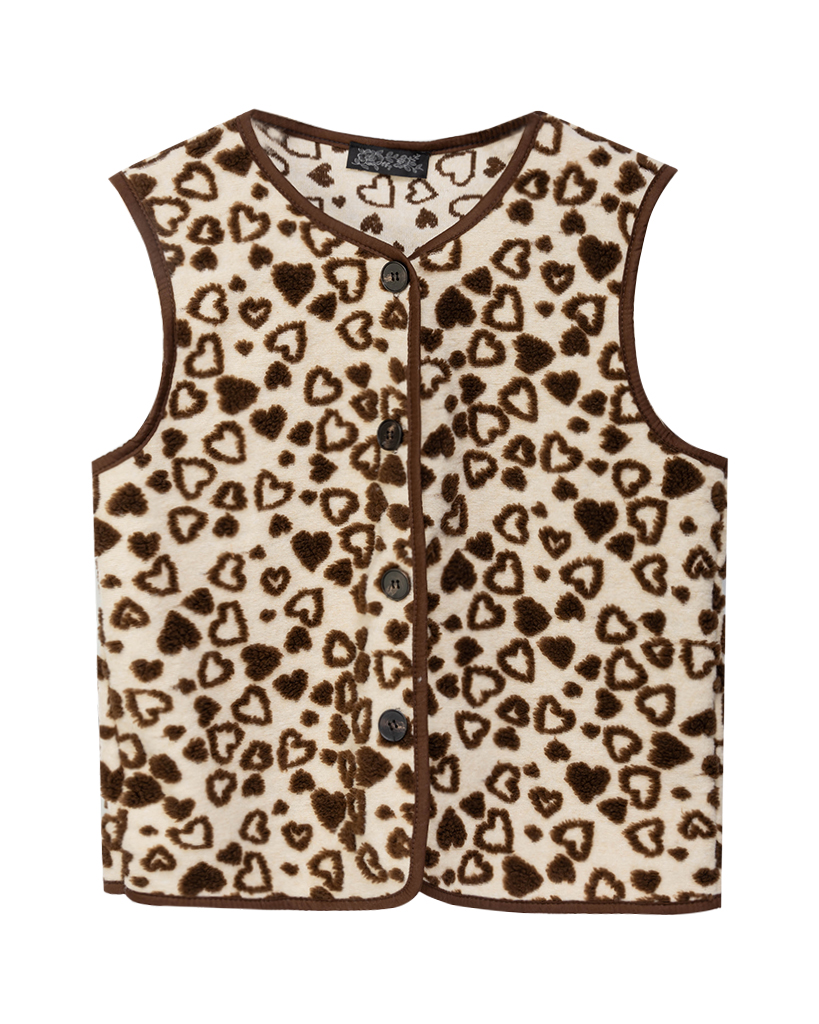 Teddy weste mit kleinen Herzen