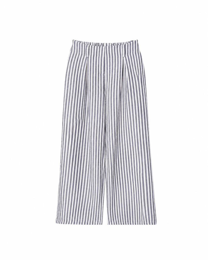 Gestreifte Wide Leg Culotte Hose Gestreifte Wide Leg Culotte Hose