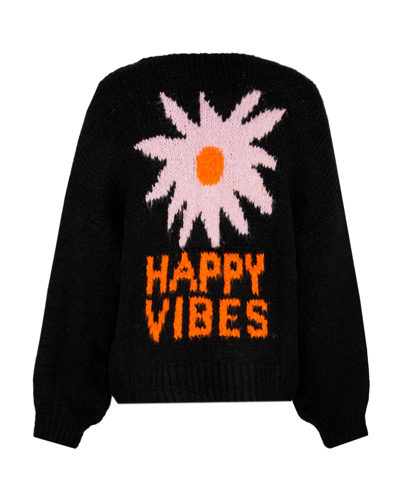 Strick Jacke Blume "Happy Vibes" Strick Jacke Blume "Happy Vibes"