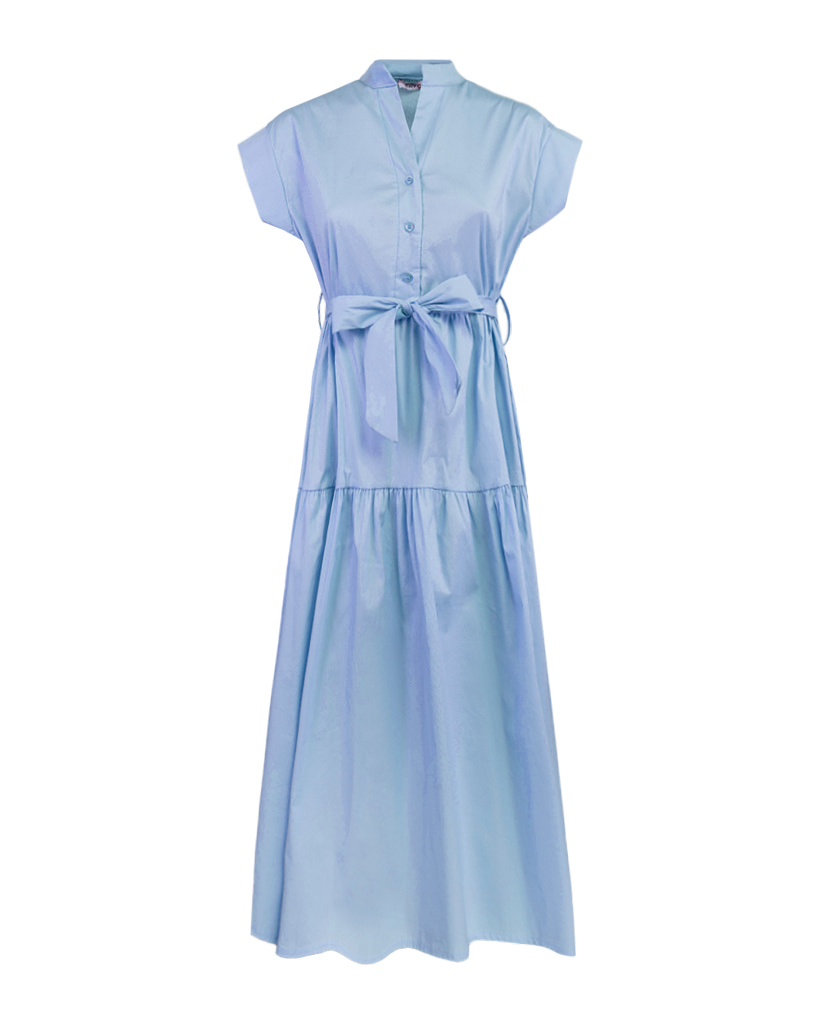 Kleid mit kurzen Ärmeln und Gürtel Kleid mit kurzen Ärmeln und Gürtel