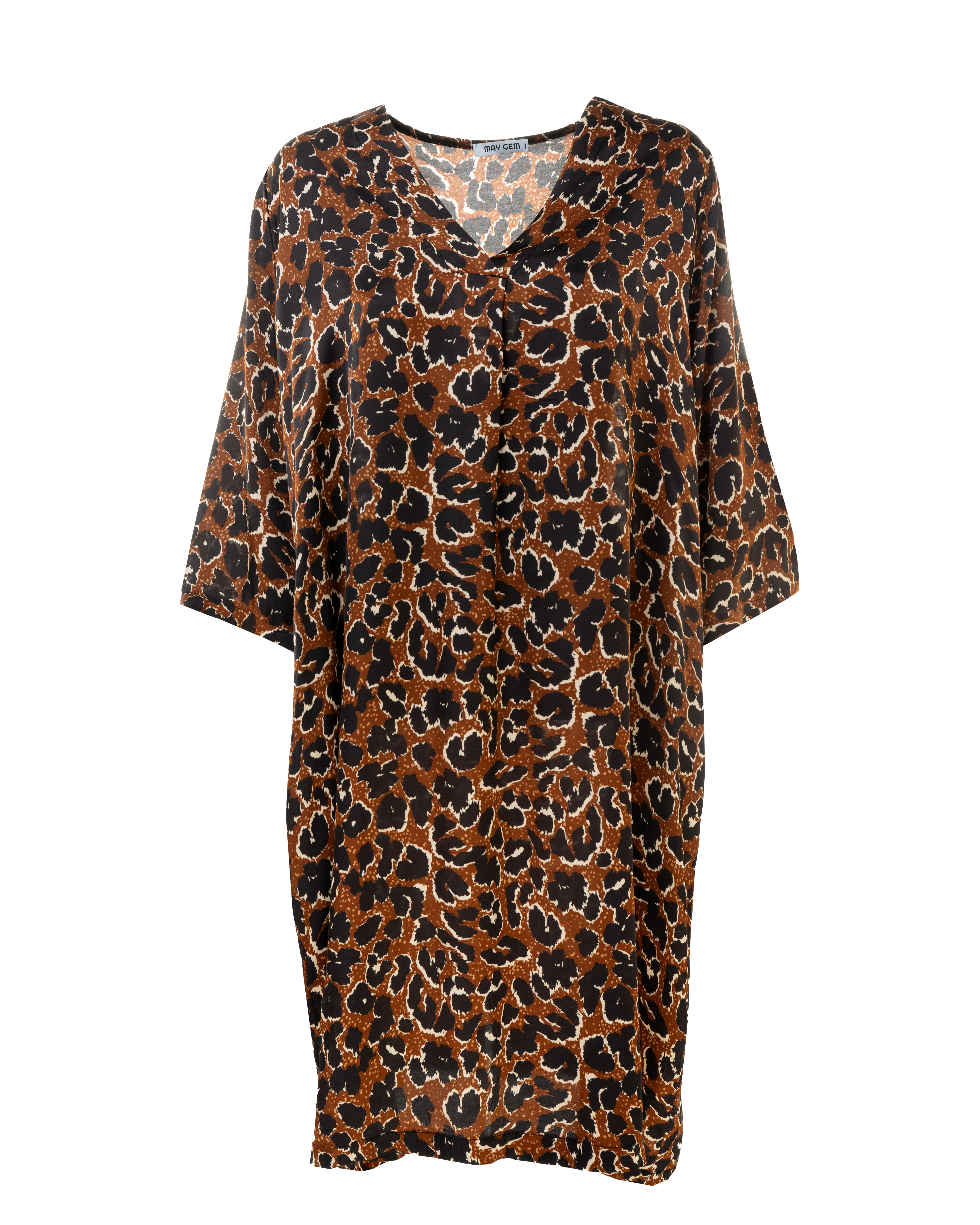 Print Tunikakleid mit Tachen