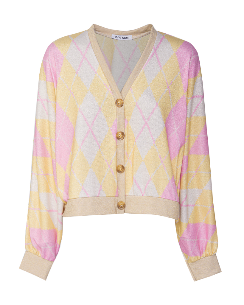Karo Cardigans mit Lyrex Karo Cardigans mit Lyrex