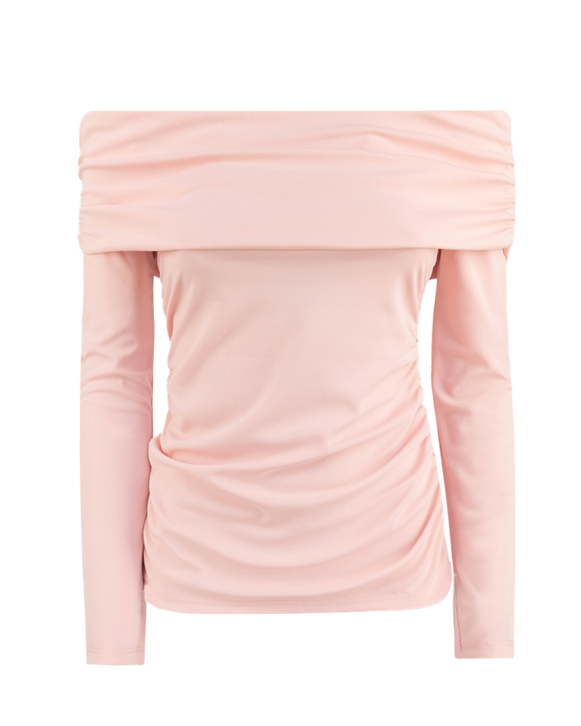 Off-Shoulder langarm Shirt