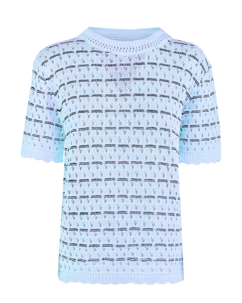 Strick T-Shirt mit Streifen-Muster Strick T-Shirt mit Streifen-Muster