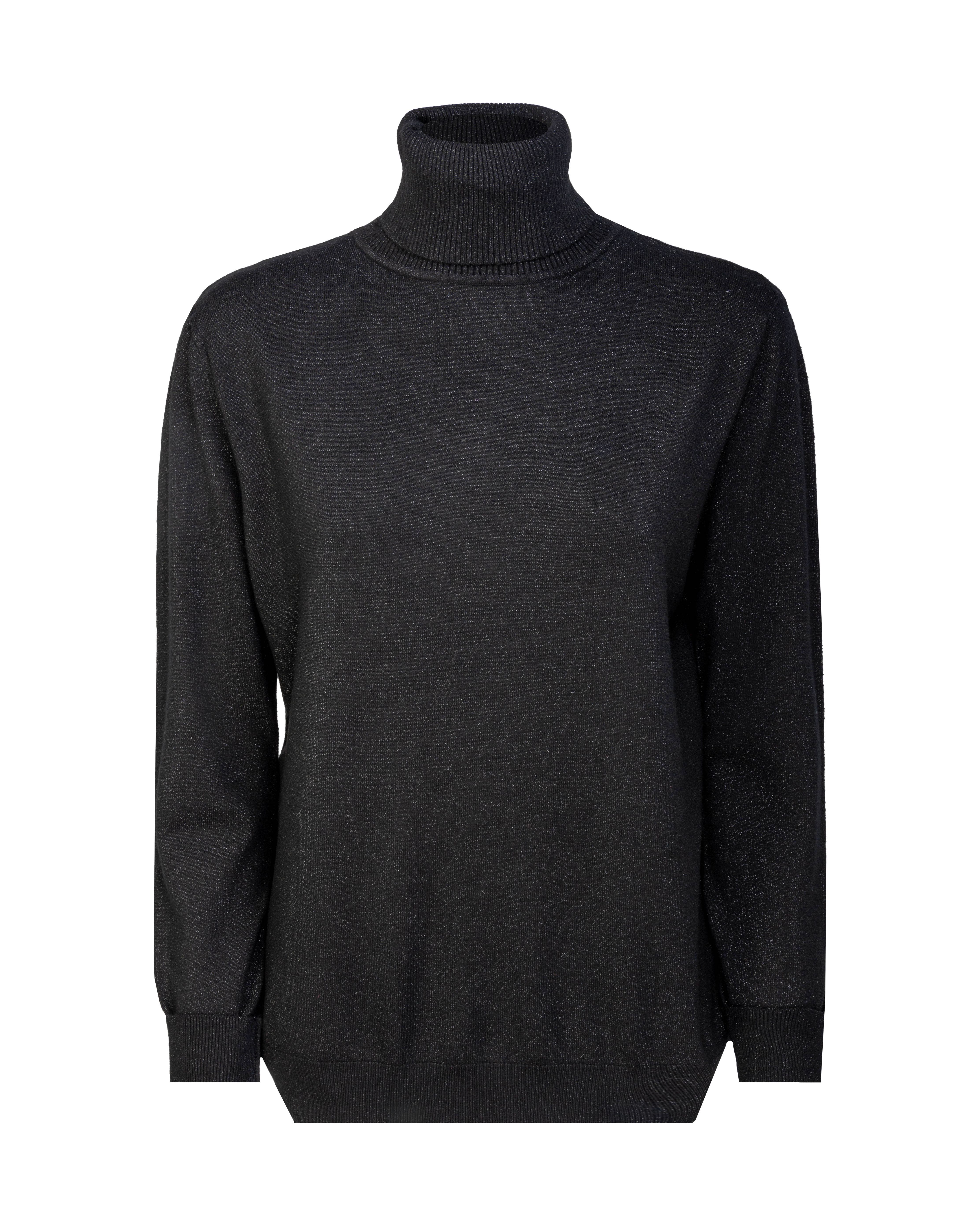 Lurex fein strick V-Ausschnitt Pullover 