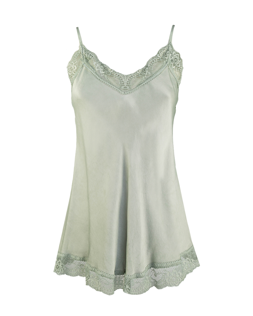 Top mit Spitze und Spaghetti-Trägern