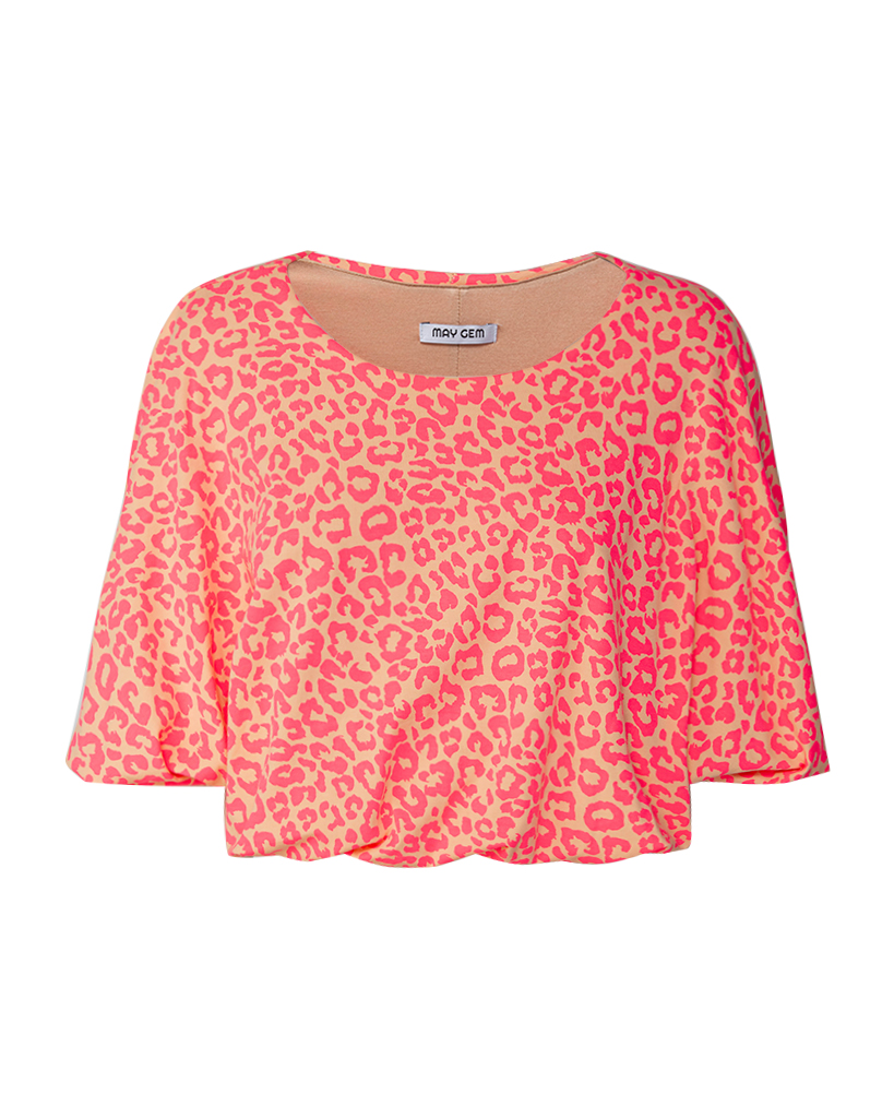 Balloon T-Shirt Leo-Print – Lässiges Statement-Shirt in One Size