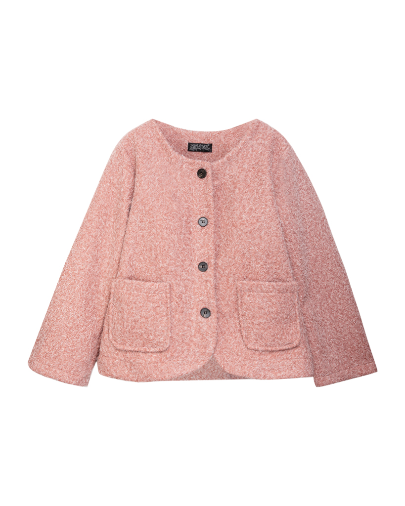 Lurex Strickjacke mit Knöpfe und Fronttasche