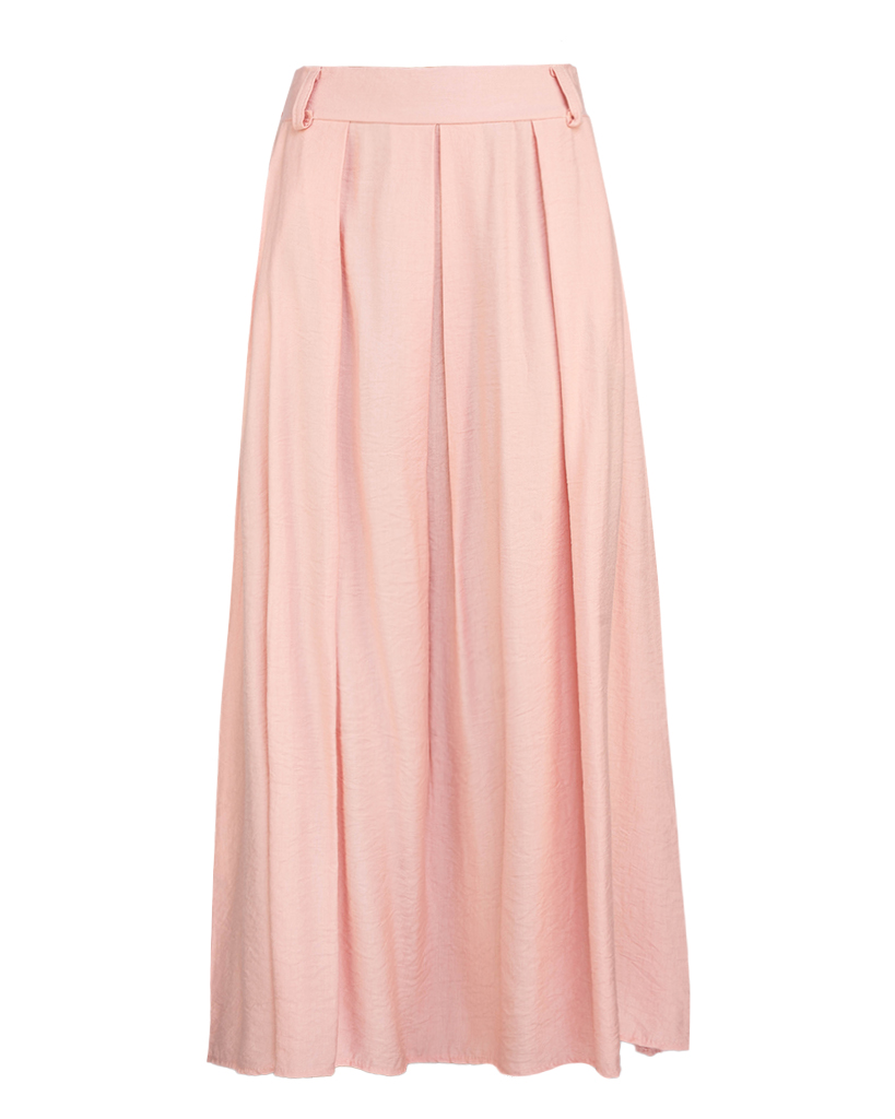 Viskose Midi Rock mit Taschen