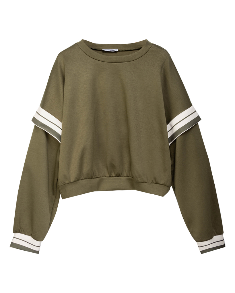 Soft Jersey Pullover mit streifen bund Copy Soft Jersey Pullover mit streifen bund Copy