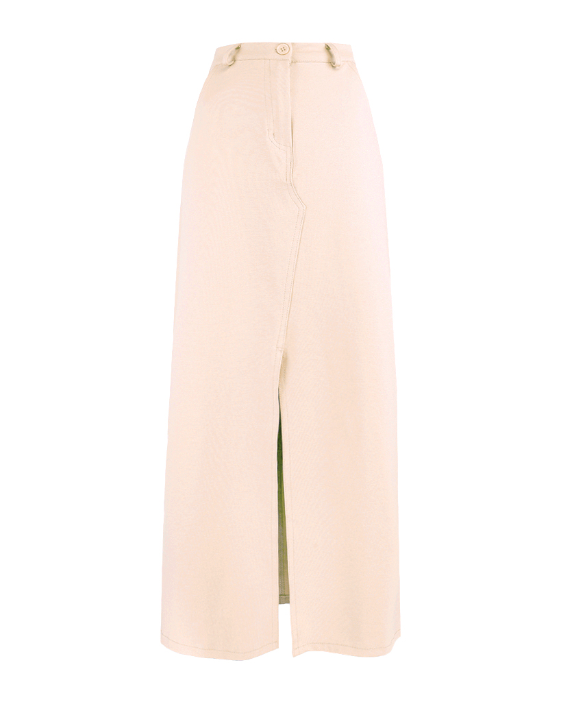 Maxi Jersey Rock mit Schlitz vorne Maxi Jersey Rock mit Schlitz vorne