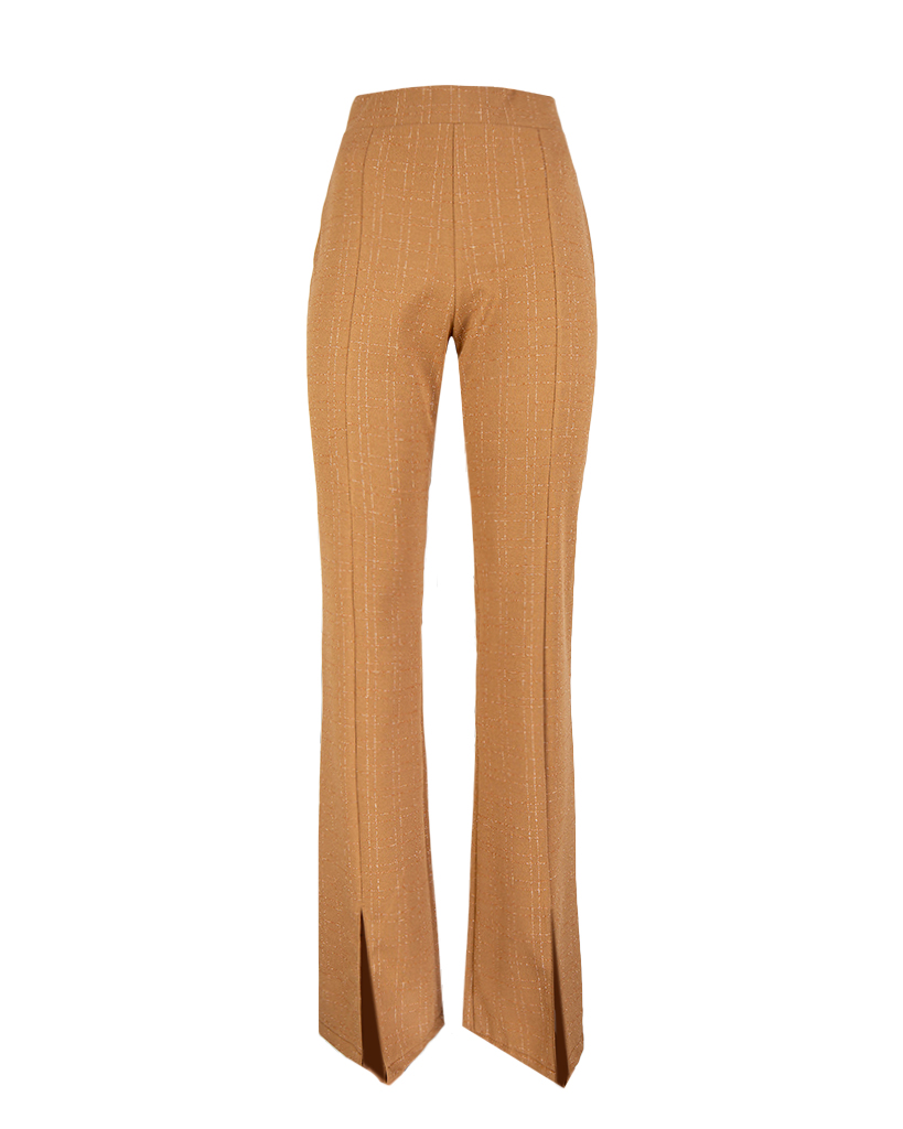 Hose mit Karo-Lurex-Muster