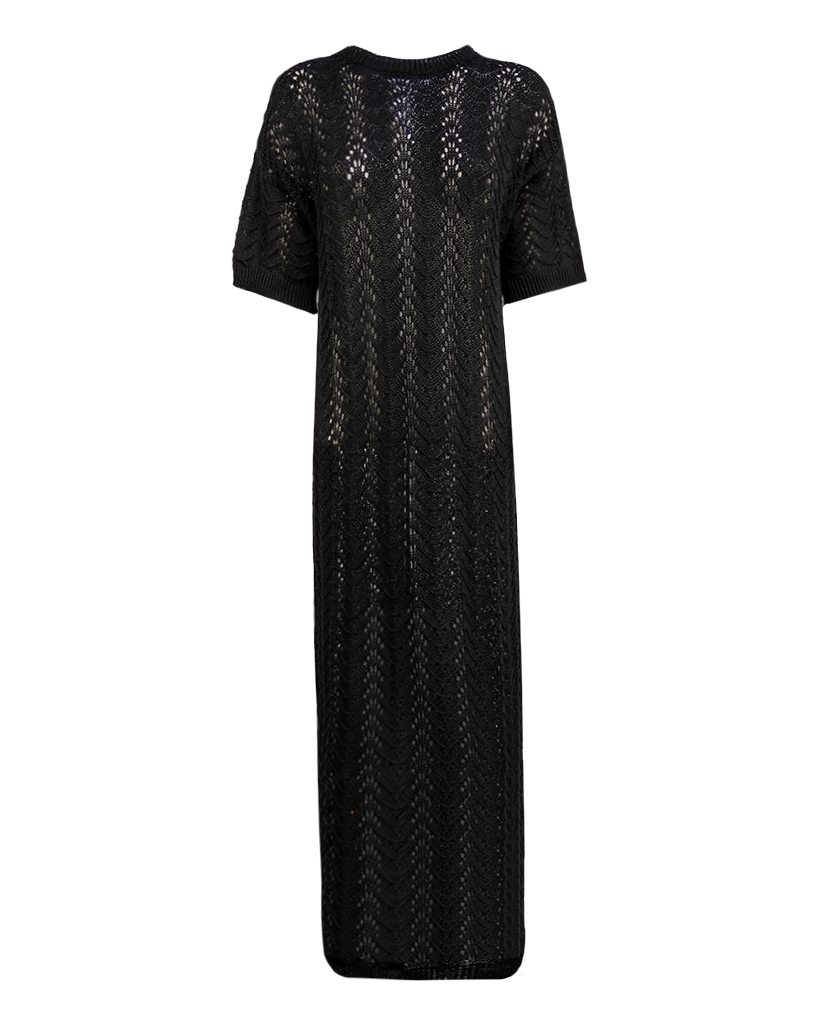 maxi Kleid Strick-Shirt