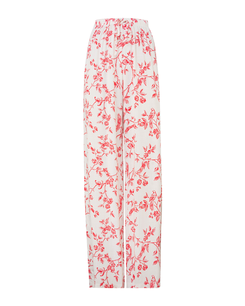 Viskose Hose mit floralem Print Muster