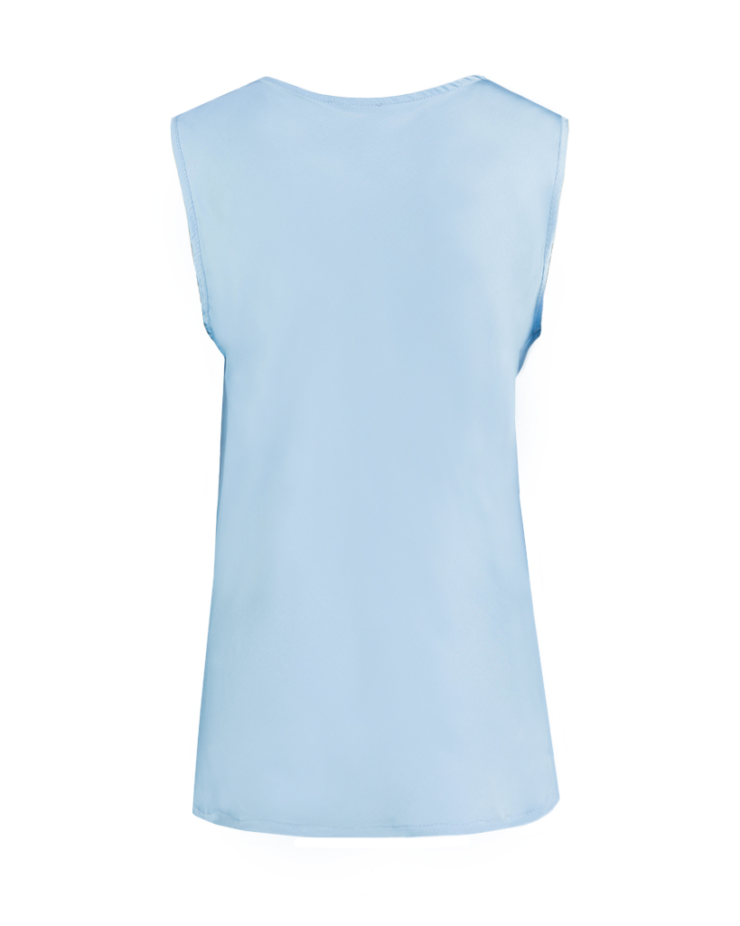 Satin Top mit Spitze am Ausschnitt