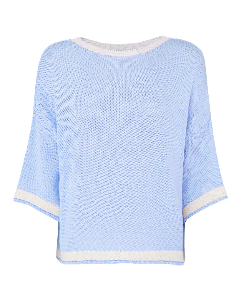 Strick Shirt mit farbigem Rand Strick Shirt mit farbigem Rand