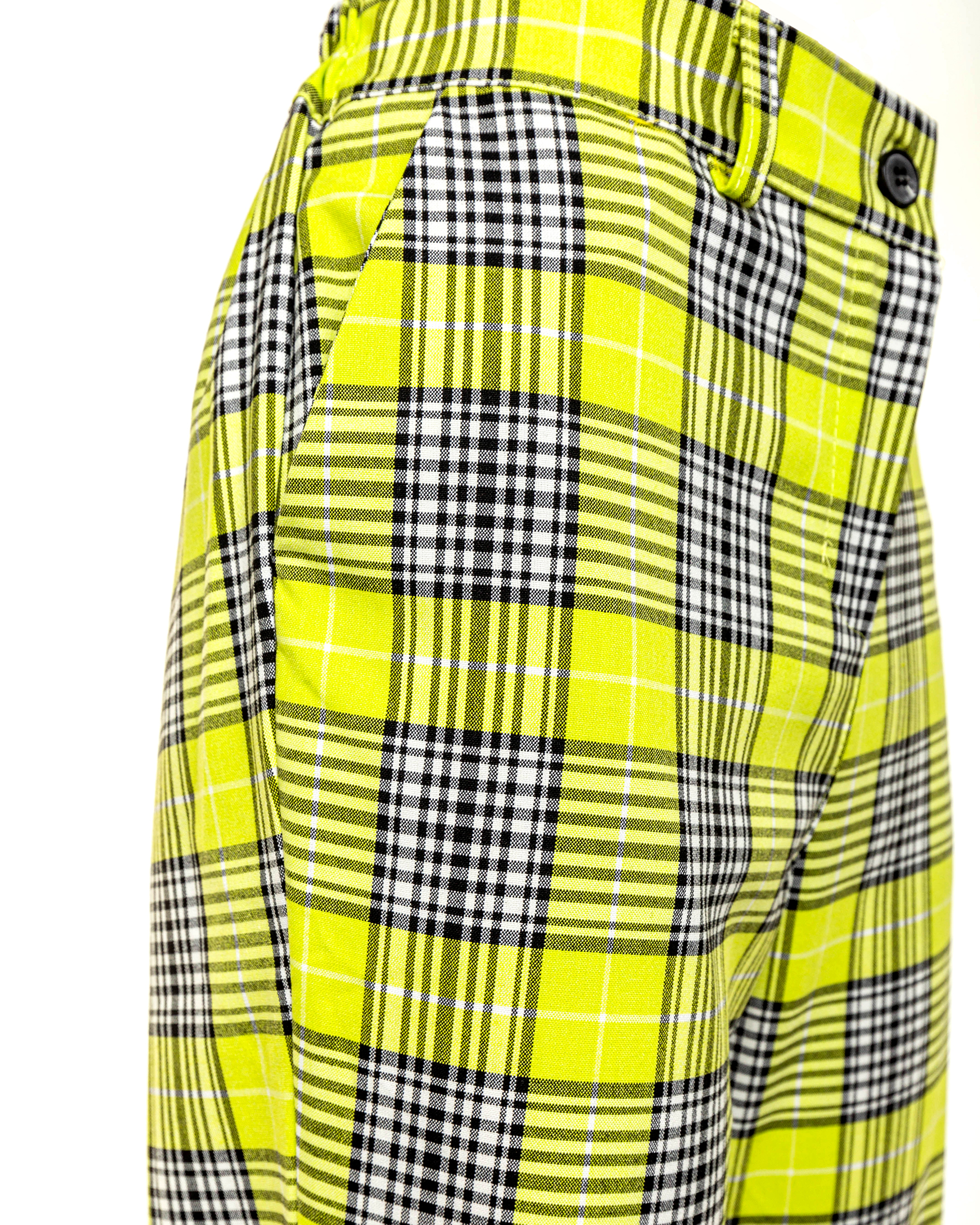 Set: 2-Teiler Karo-Hose mit Schlag