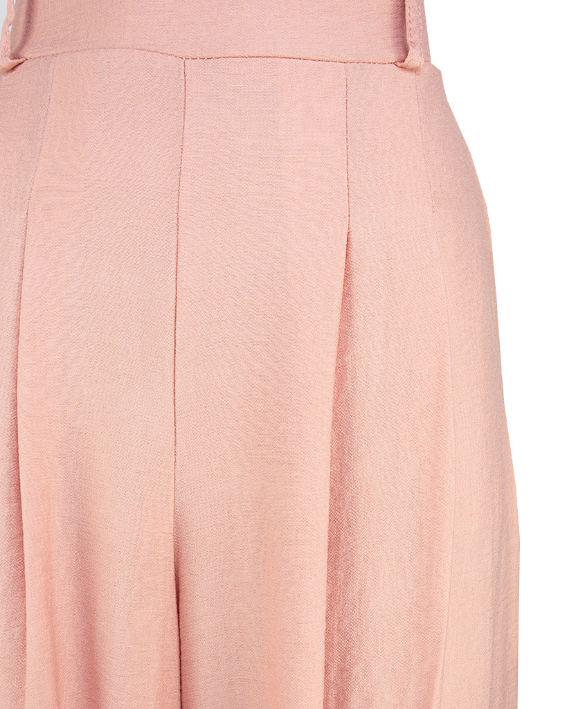 Viskose Hose mit weitem Bein und Gürtelschlaufen