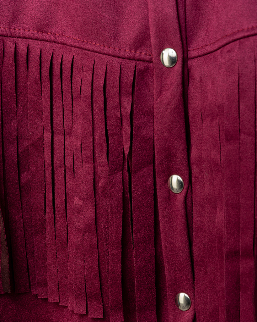 Velourleder Franzen Bluse