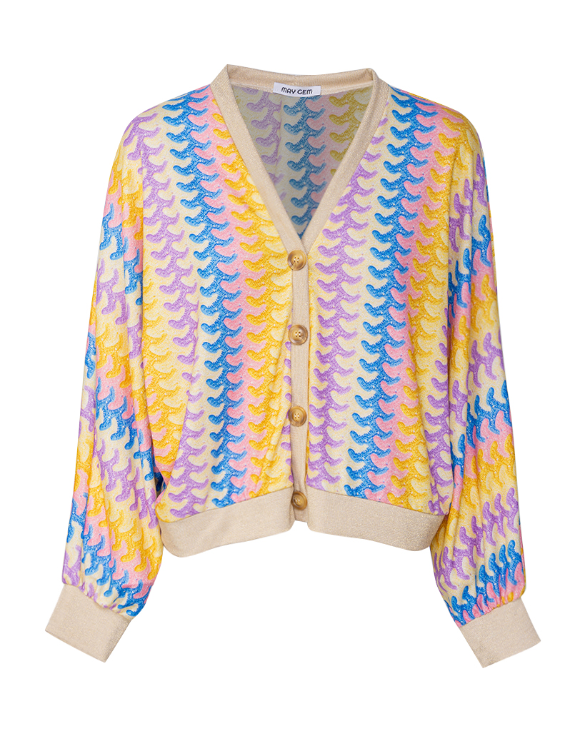 Karo Cardigans mit Lyrex