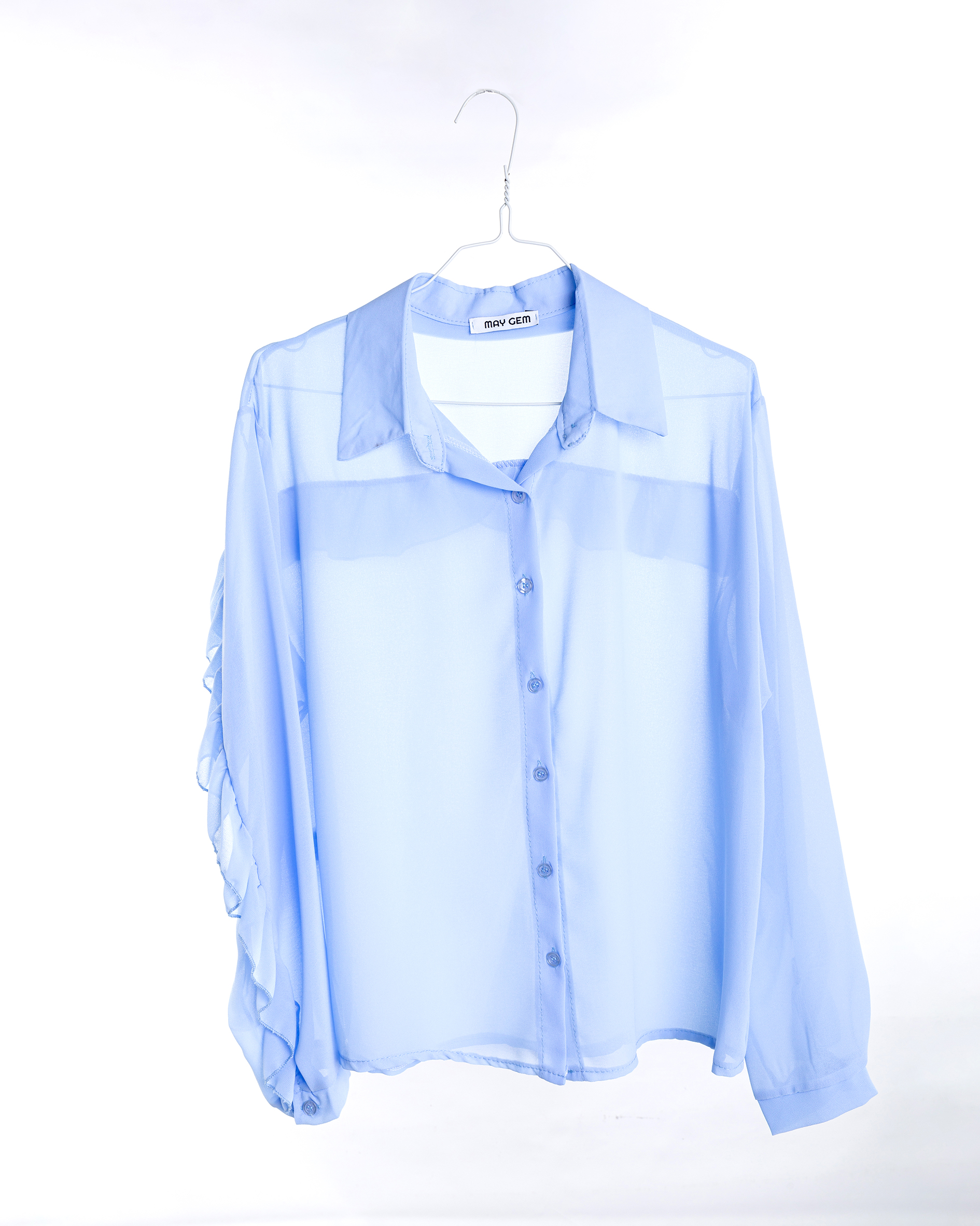 Chiffon Rüschenbluse